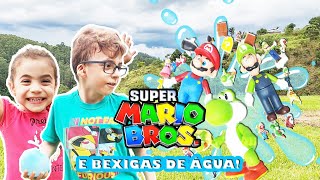 Brinquedos do SUPER MARIO BROS nas BEXIGAS DE ÁGUA!! 😱