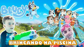 😂 A FESTA DA PISCINA COM A BLUEY! Melhores brincadeiras em família